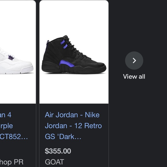 Jordan Other - Jordan 12s dark Concord Black with metallic purple